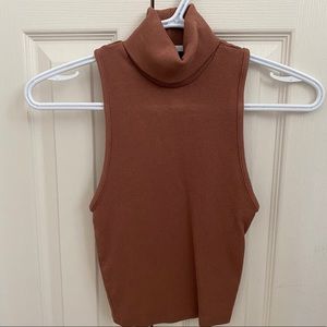Copper coloured, turtle neck tank top ❗️WORN ONCE
